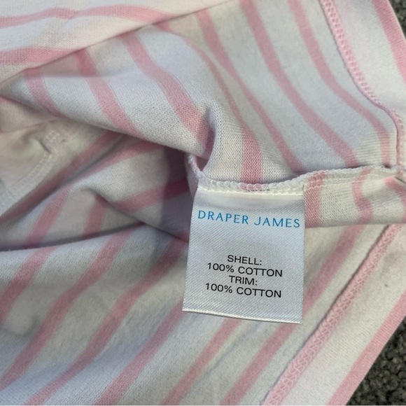 Draper James tie waist t shirt light pink mariner stripe dress - Picture 6 of 13
